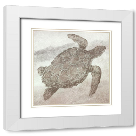 Swimming Fella White Modern Wood Framed Art Print with Double Matting by Prime, Marcus
