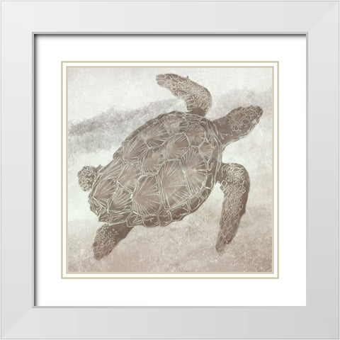 Swimming Fella White Modern Wood Framed Art Print with Double Matting by Prime, Marcus