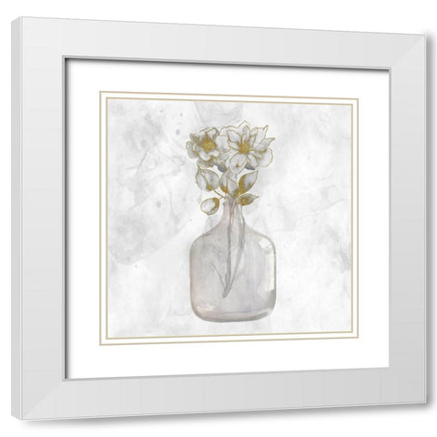 Glorious Bouquet 1 White Modern Wood Framed Art Print with Double Matting by Prime, Marcus