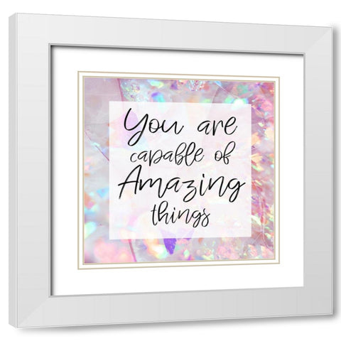 Amazing Gems 1 White Modern Wood Framed Art Print with Double Matting by Prime, Marcus