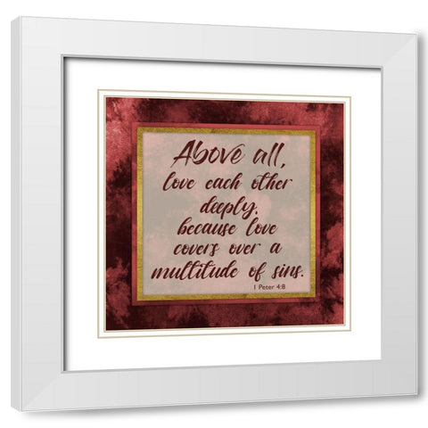 Above All White Modern Wood Framed Art Print with Double Matting by Prime, Marcus