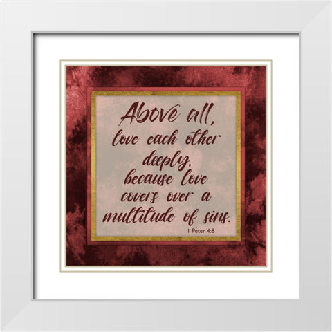 Above All White Modern Wood Framed Art Print with Double Matting by Prime, Marcus