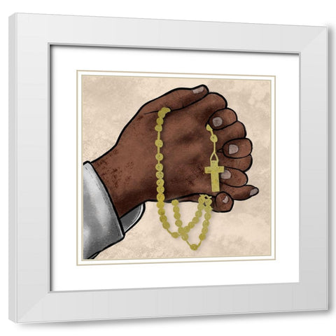 Strong Faith White Modern Wood Framed Art Print with Double Matting by Prime, Marcus