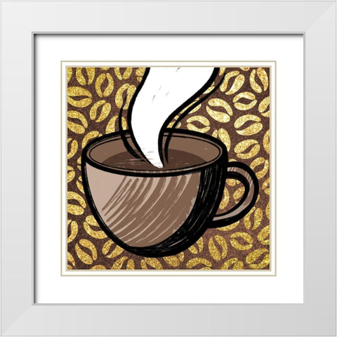 Life After Coffee 1 White Modern Wood Framed Art Print with Double Matting by Prime, Marcus