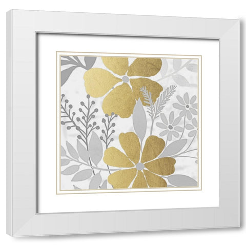 Golden Spring Bunch 1 White Modern Wood Framed Art Print with Double Matting by Prime, Marcus