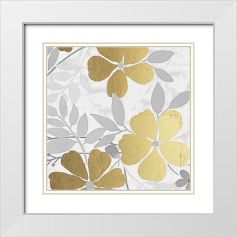 Golden Spring Bunch 2 White Modern Wood Framed Art Print with Double Matting by Prime, Marcus