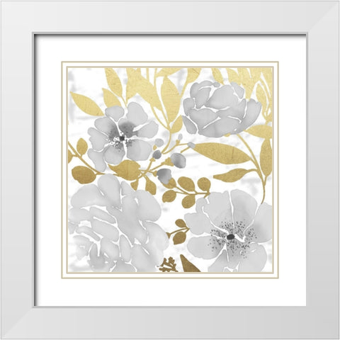 Gold Mid Day Bouquet 2 White Modern Wood Framed Art Print with Double Matting by Prime, Marcus