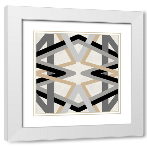 Desert Textile 2 White Modern Wood Framed Art Print with Double Matting by Prime, Marcus