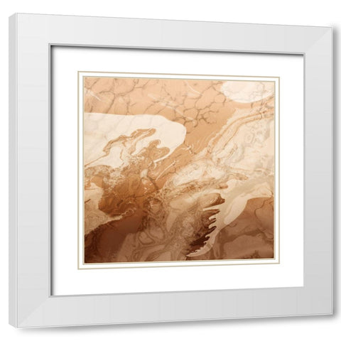 Melanin Abstract White Modern Wood Framed Art Print with Double Matting by Prime, Marcus