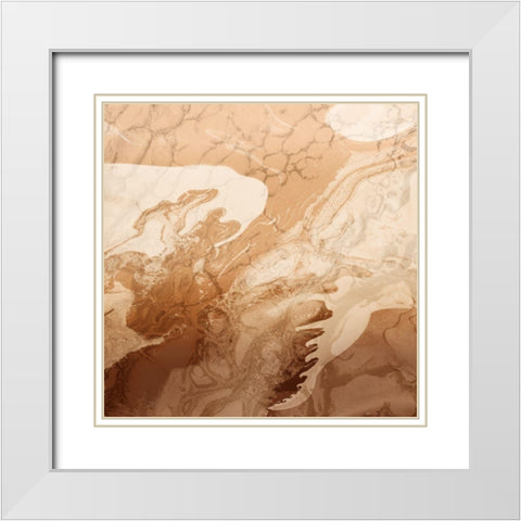 Melanin Abstract White Modern Wood Framed Art Print with Double Matting by Prime, Marcus