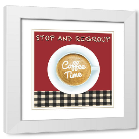 Kitchen Cafe White Modern Wood Framed Art Print with Double Matting by Prime, Marcus