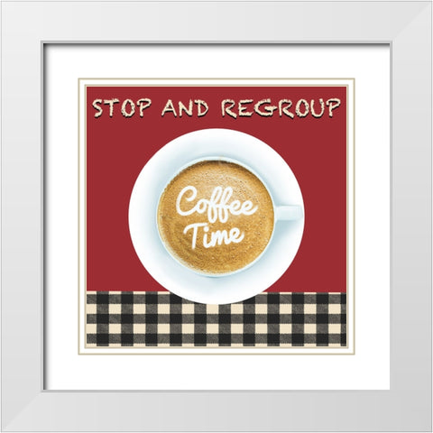 Kitchen Cafe White Modern Wood Framed Art Print with Double Matting by Prime, Marcus