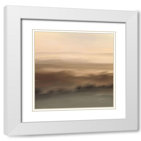 Distant Fields 1 White Modern Wood Framed Art Print with Double Matting by Prime, Marcus