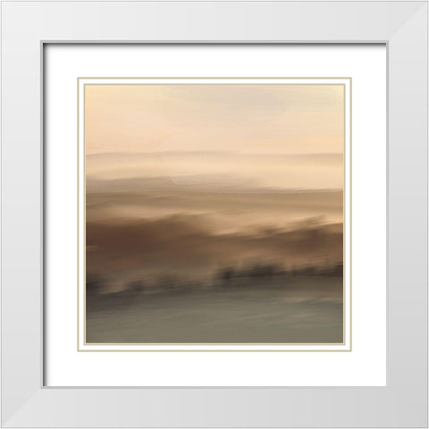 Distant Fields 1 White Modern Wood Framed Art Print with Double Matting by Prime, Marcus