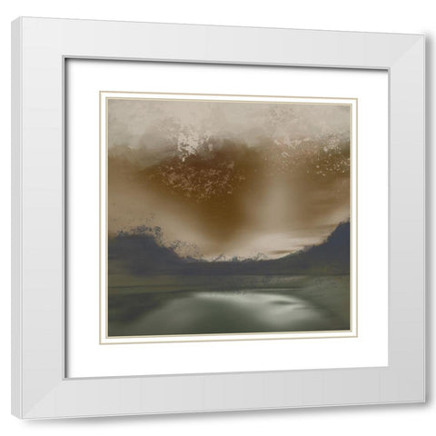 Sponged Escape White Modern Wood Framed Art Print with Double Matting by Prime, Marcus