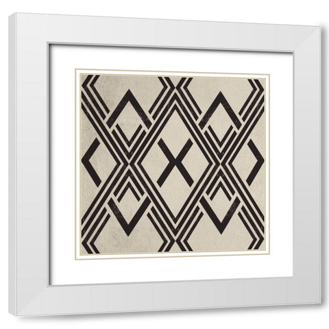 Triangular Majesty White Modern Wood Framed Art Print with Double Matting by Prime, Marcus