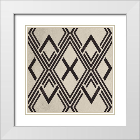 Triangular Majesty White Modern Wood Framed Art Print with Double Matting by Prime, Marcus