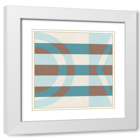 Shifted Parallels White Modern Wood Framed Art Print with Double Matting by Prime, Marcus