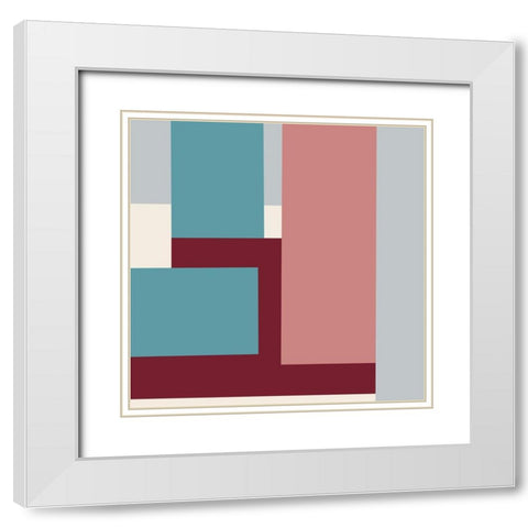 Fractured Spirit White Modern Wood Framed Art Print with Double Matting by Prime, Marcus