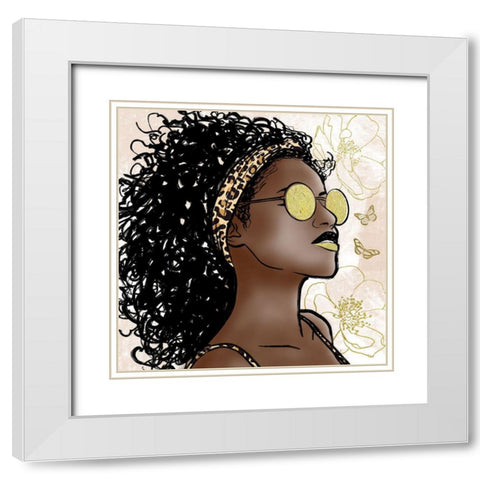 Empowered Woman White Modern Wood Framed Art Print with Double Matting by Prime, Marcus