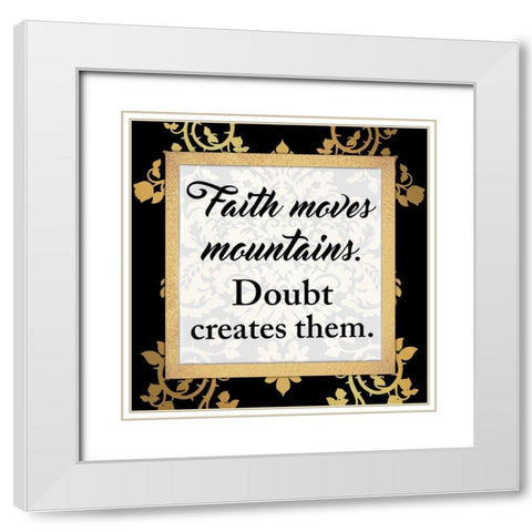 Faith And Doubt White Modern Wood Framed Art Print with Double Matting by Prime, Marcus