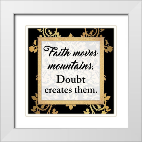 Faith And Doubt White Modern Wood Framed Art Print with Double Matting by Prime, Marcus