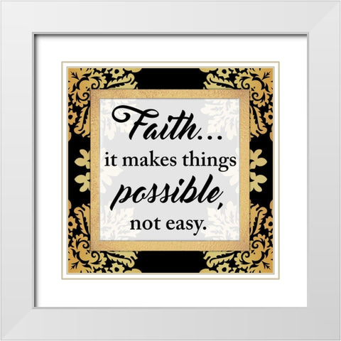 Possible Not Easy White Modern Wood Framed Art Print with Double Matting by Prime, Marcus
