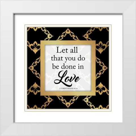 Done In Love White Modern Wood Framed Art Print with Double Matting by Prime, Marcus