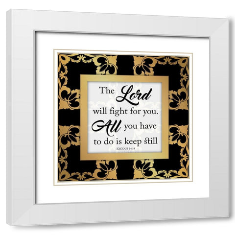 Keep Still White Modern Wood Framed Art Print with Double Matting by Prime, Marcus