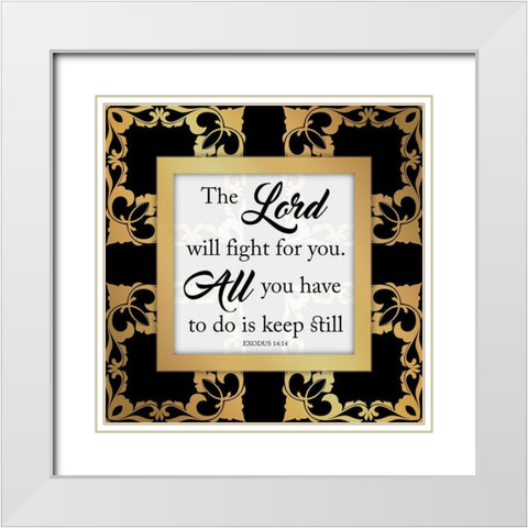 Keep Still White Modern Wood Framed Art Print with Double Matting by Prime, Marcus