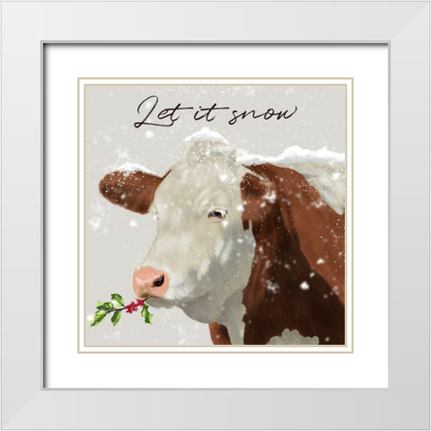 Let In Snow White Modern Wood Framed Art Print with Double Matting by Prime, Marcus