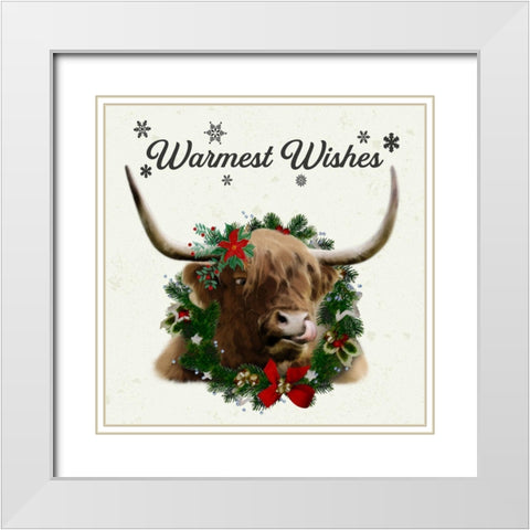 Warmest Wishes White Modern Wood Framed Art Print with Double Matting by Prime, Marcus