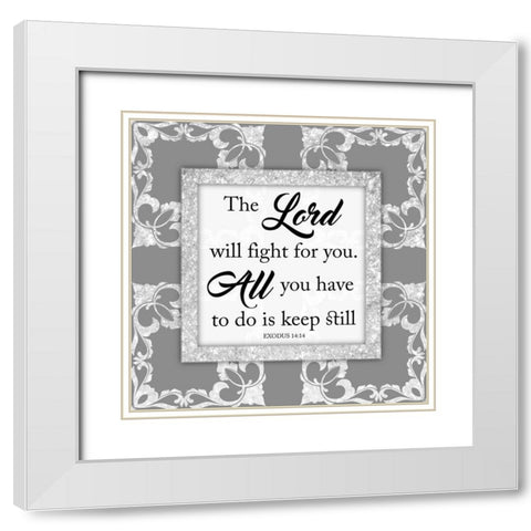 Keep Still 1 White Modern Wood Framed Art Print with Double Matting by Prime, Marcus