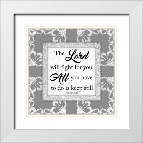 Keep Still 1 White Modern Wood Framed Art Print with Double Matting by Prime, Marcus
