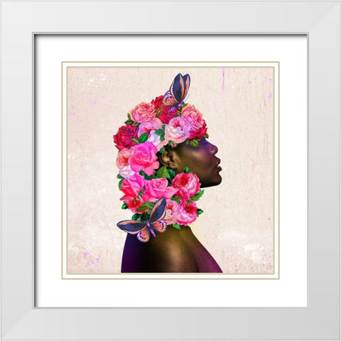 Woman Flourish 2 White Modern Wood Framed Art Print with Double Matting by Prime, Marcus