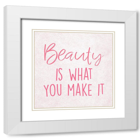 Making Beauty 2 White Modern Wood Framed Art Print with Double Matting by Prime, Marcus