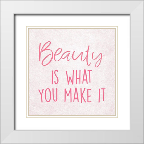 Making Beauty 2 White Modern Wood Framed Art Print with Double Matting by Prime, Marcus