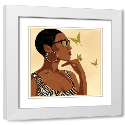 Fierce And Powerful 1 White Modern Wood Framed Art Print with Double Matting by Prime, Marcus