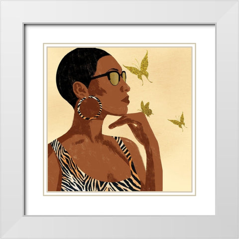 Fierce And Powerful 1 White Modern Wood Framed Art Print with Double Matting by Prime, Marcus