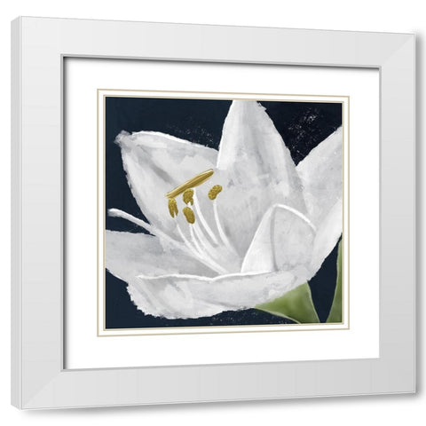 Lilly Energy White Modern Wood Framed Art Print with Double Matting by Prime, Marcus