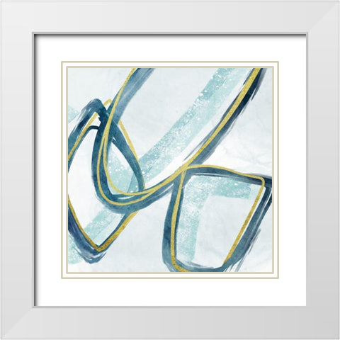 Geometric Collision 1 White Modern Wood Framed Art Print with Double Matting by Prime, Marcus
