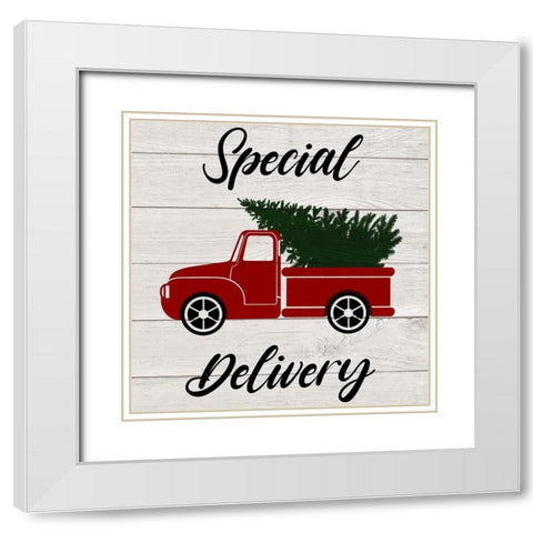 Special Delivery Classic White Modern Wood Framed Art Print with Double Matting by Prime, Marcus
