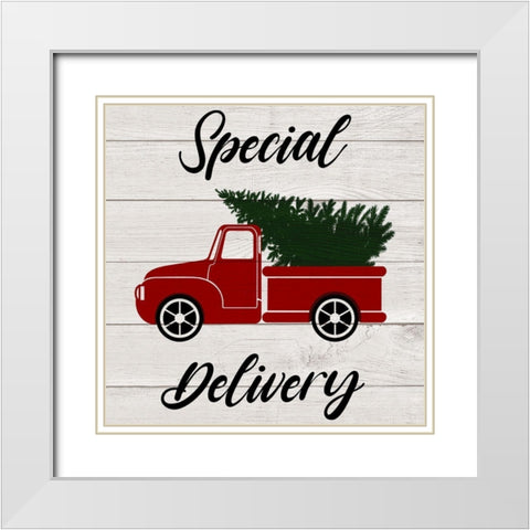 Special Delivery Classic White Modern Wood Framed Art Print with Double Matting by Prime, Marcus