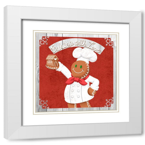 Lovely Baking White Modern Wood Framed Art Print with Double Matting by Prime, Marcus