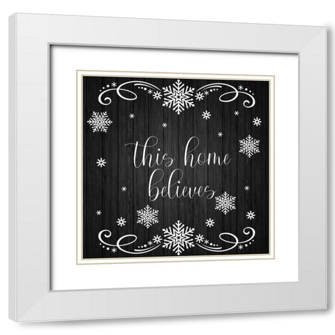 This Home Believes 2 White Modern Wood Framed Art Print with Double Matting by Prime, Marcus