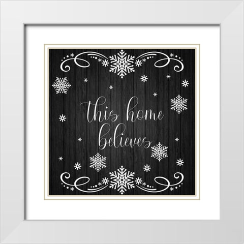 This Home Believes 2 White Modern Wood Framed Art Print with Double Matting by Prime, Marcus