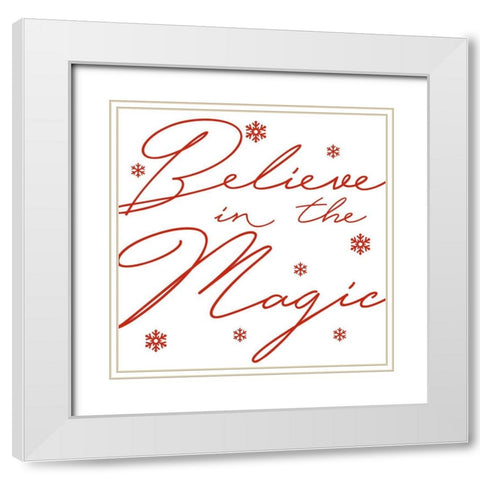 Believe In Magic White Modern Wood Framed Art Print with Double Matting by Prime, Marcus