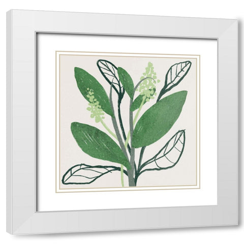 Fall Geometry 2 White Modern Wood Framed Art Print with Double Matting by Prime, Marcus