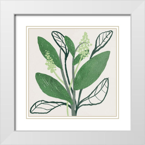 Fall Geometry 2 White Modern Wood Framed Art Print with Double Matting by Prime, Marcus