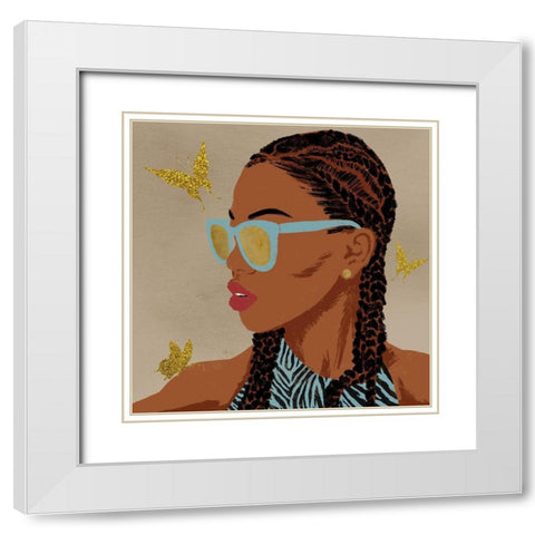 Fierce And Elegant 2 White Modern Wood Framed Art Print with Double Matting by Prime, Marcus